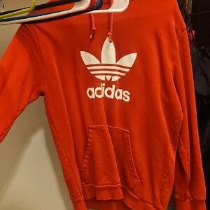 Adidas Bold Red Sweatshirt with White Emblem